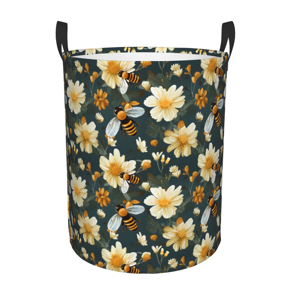 Baby Nursery Hamper - Honeycomb And Bee Pattern Laundry Basket