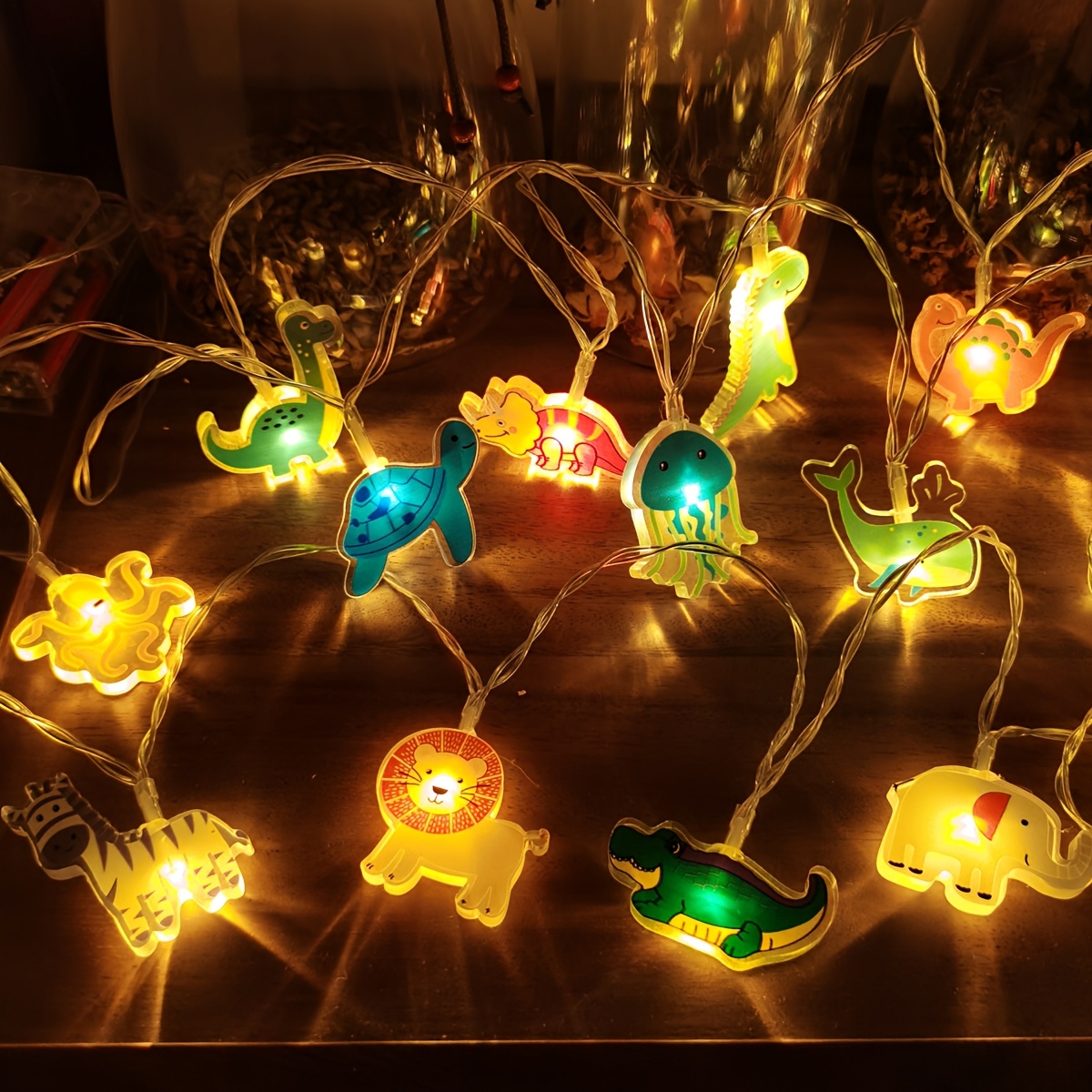 Baby Nursery Animal Theme - Cartoon Wild Animal LED Decorative String