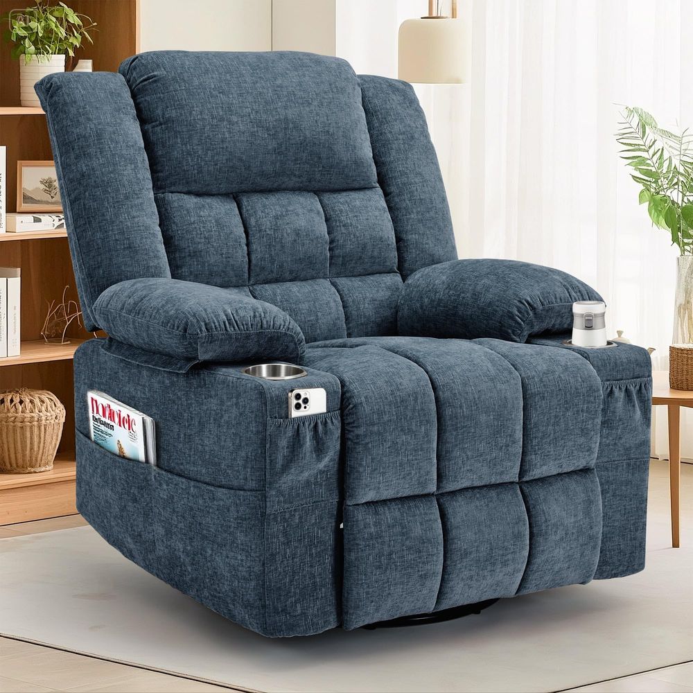 Rocking Chair Nursery - 360 Swivel Rocker Recliner for Adult,