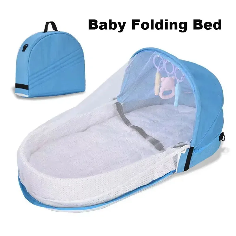 Baby Nursery Items - Baby Bed Convenient Folding Anti Pressure