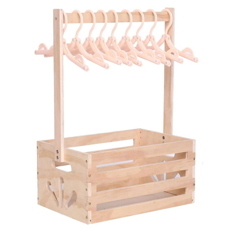Baby Nursery Hamper - ABFU-Wooden Baby Shower Gift Basket With