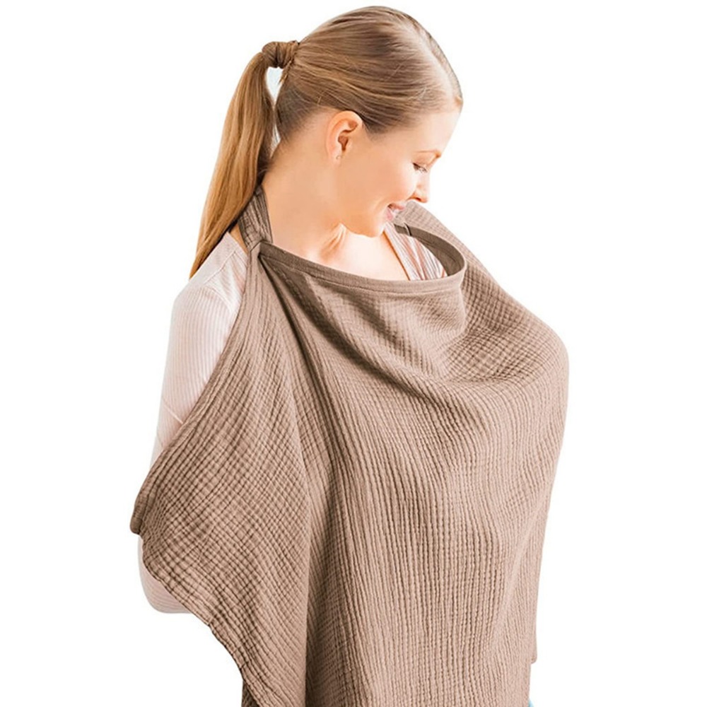 Nursing Cover Breastfeeding - Breathable Cotton Breastfeeding Towel With Pockets