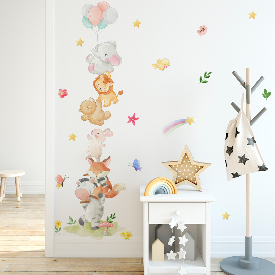 Baby Nursery Vinyl Wall Stickers - Cute Forest Animals Wall Stickers for