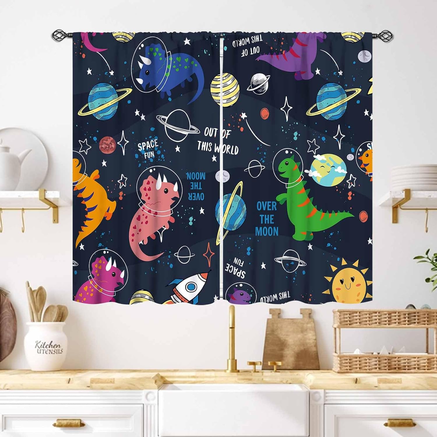 Baby Nursery Animal Theme - Dinosaur Curtains for Kids Room,Cartoon Animal