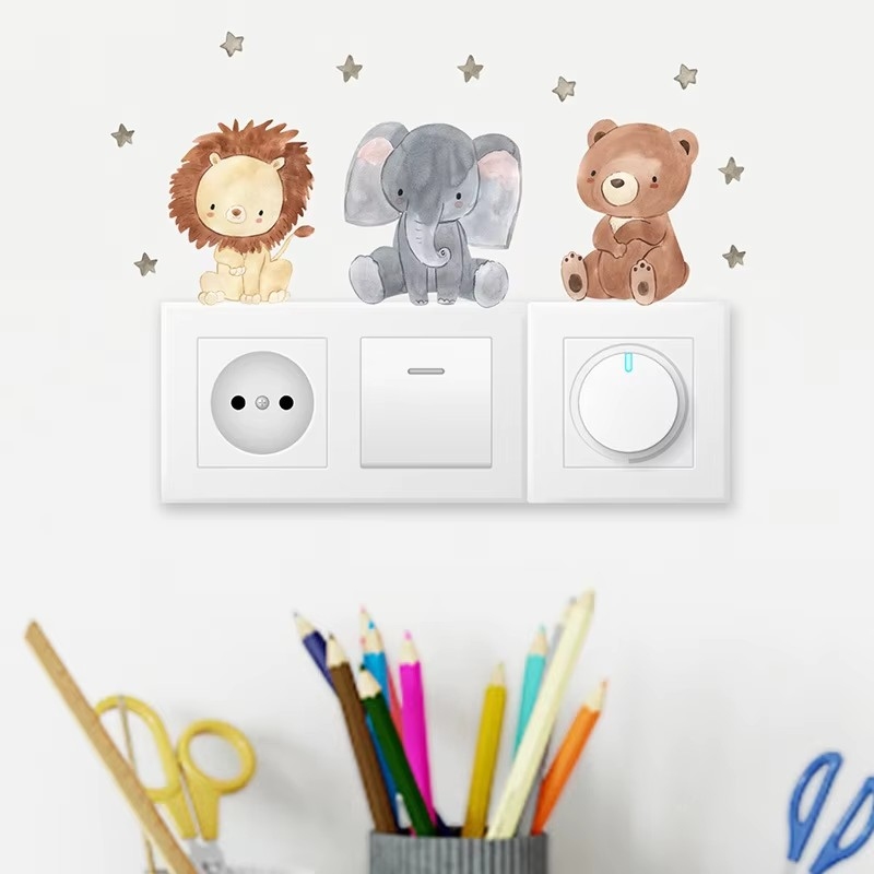 Baby Nursery Vinyl Wall Stickers - Cute Forest Animals Wall Stickers for