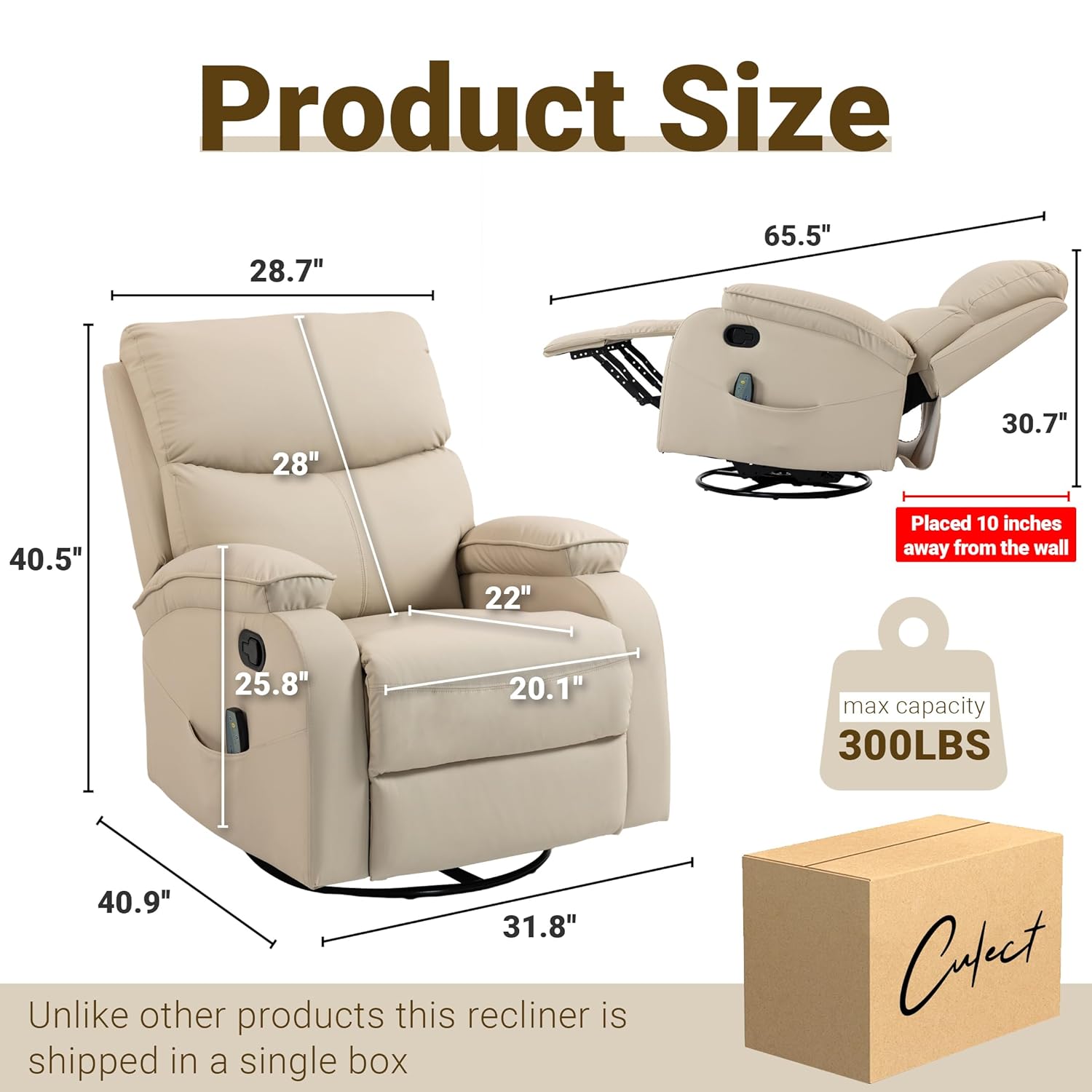 360° Swivel Rocking Massage Re - Rocking Chair Nursery recension och pris
