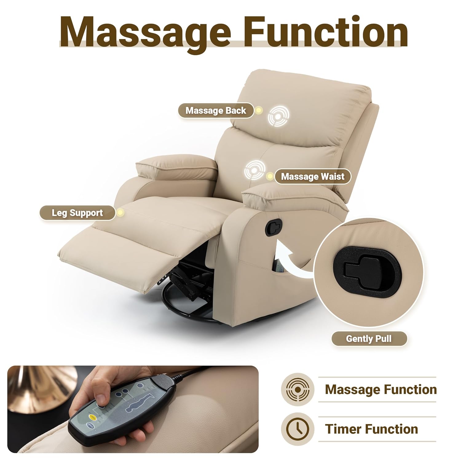 360° Swivel Rocking Massage Re - Rocking Chair Nursery recension och pris