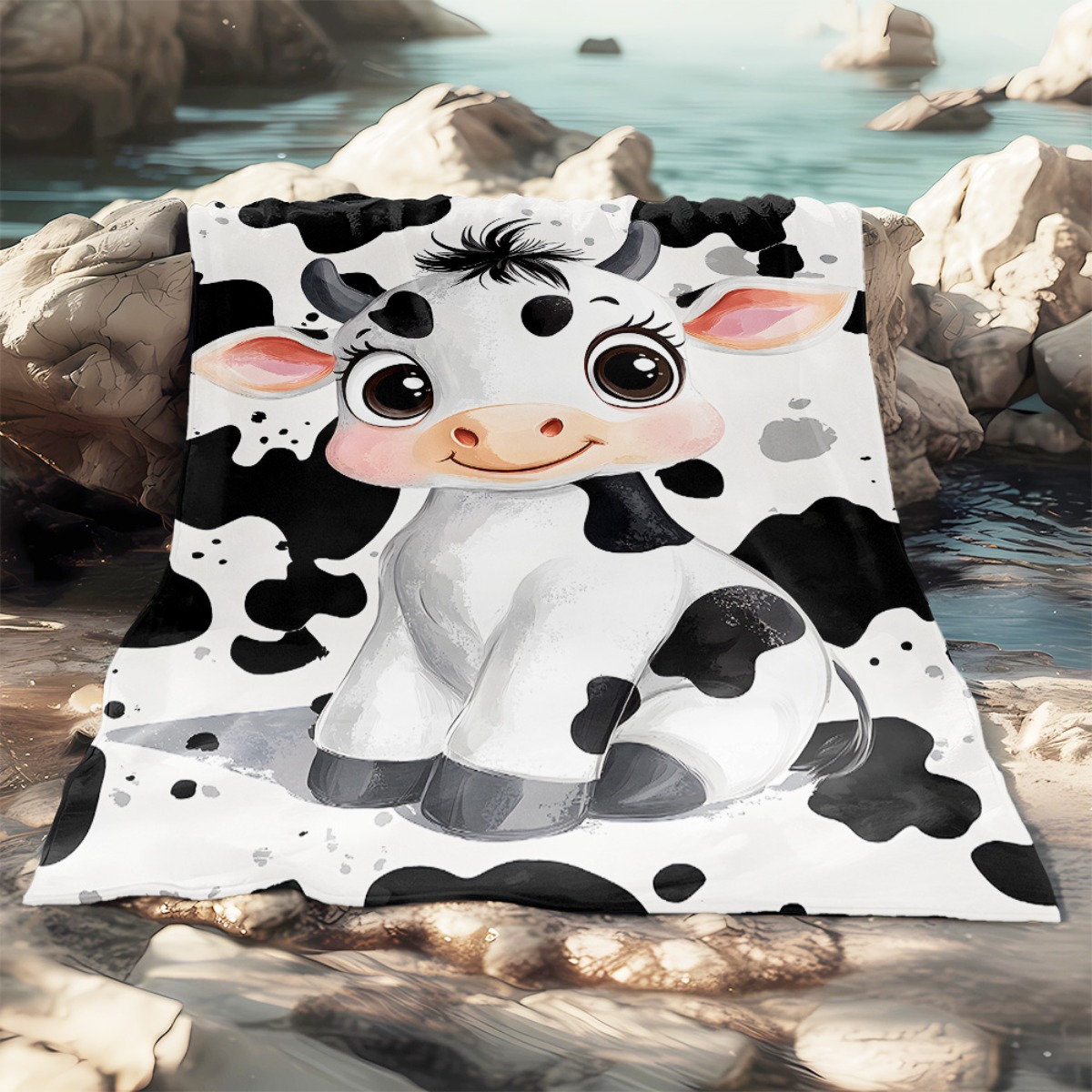 Cute Cartoon Cow Black White S - Baby Nursery Animal Theme recension och pris
