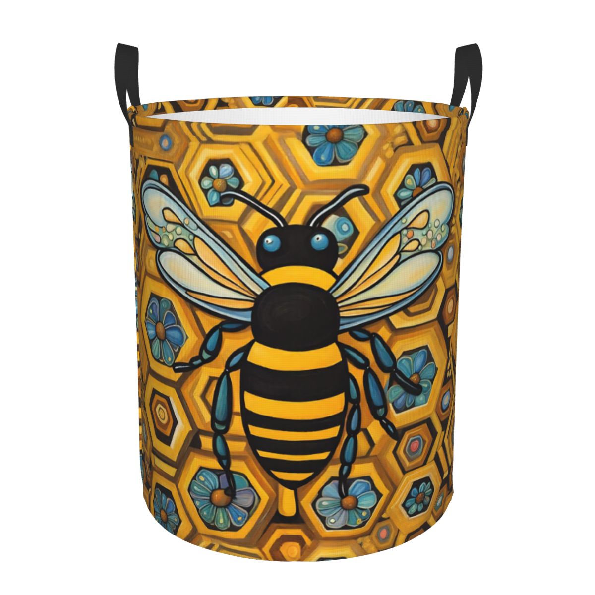 Bee And Honeycomb Print Laundr - Baby Nursery Hamper recension och pris