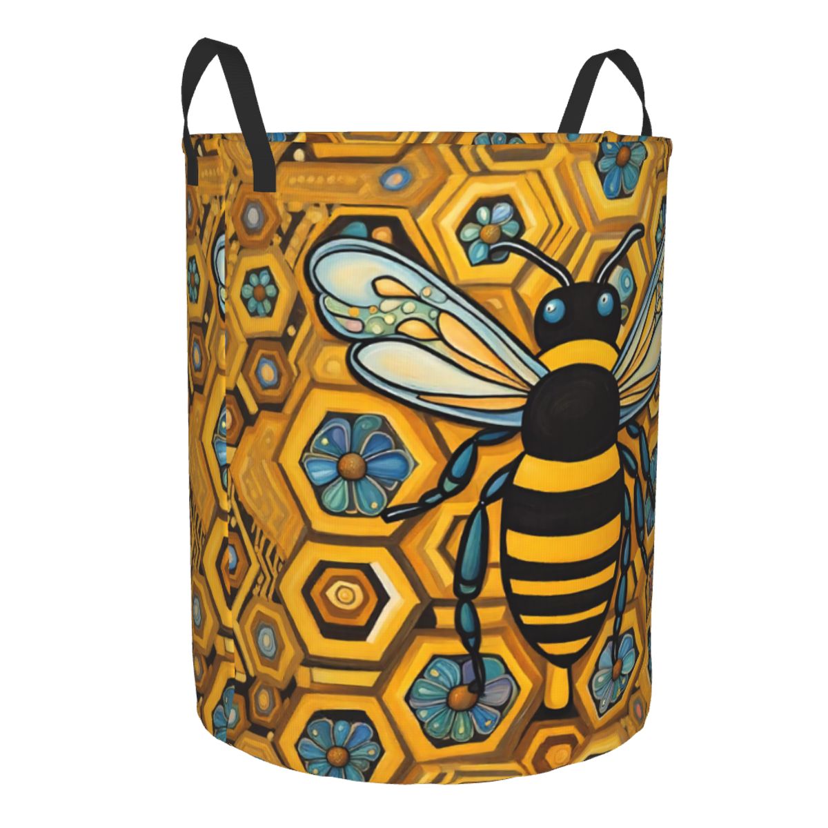 Bee And Honeycomb Print Laundr - Baby Nursery Hamper recension och pris