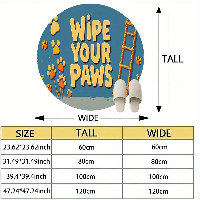 Round Paw Print Nursery Rug Cu - Baby Nursery Animal Theme recension och pris