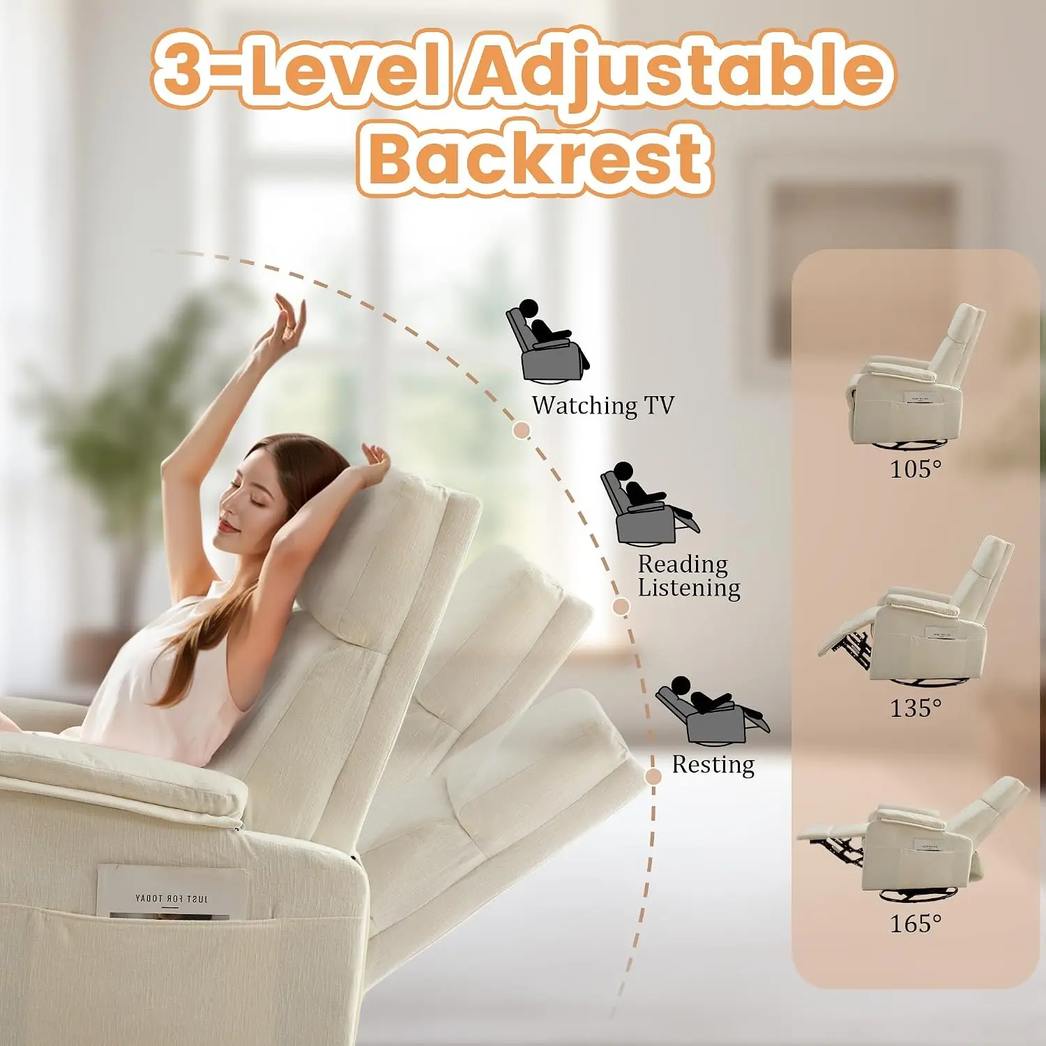 Korser Recliner Chair, Swivel  - Rocking Chair Nursery recension och pris