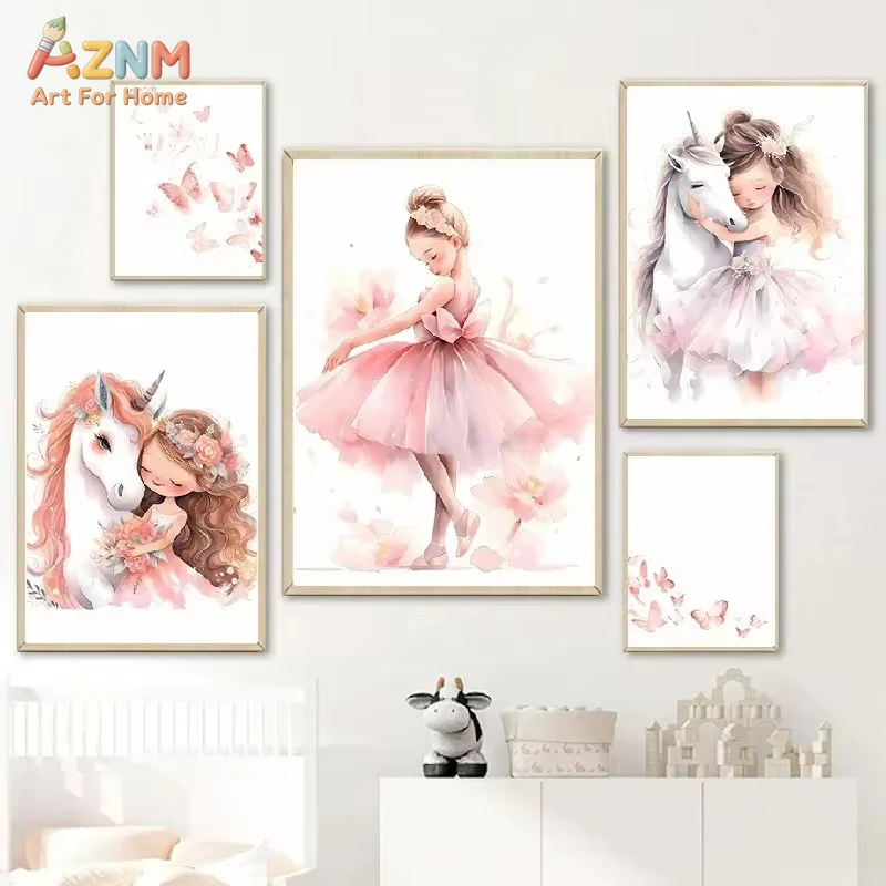 1PC,Pink Ballerina Girl Unicor - Baby Nursery Pink recension och pris