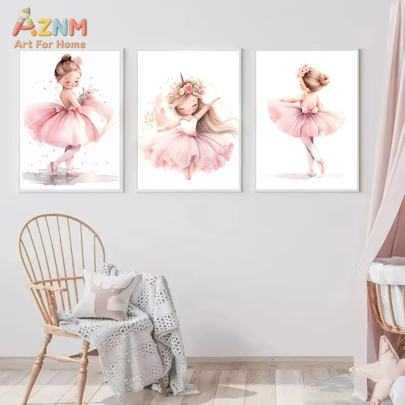 1PC,Pink Ballerina Girl Unicor - Baby Nursery Pink recension och pris