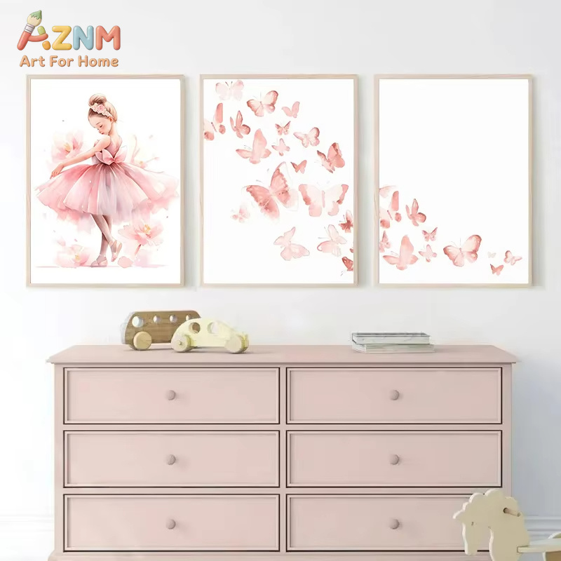 1PC,Pink Ballerina Girl Unicor - Baby Nursery Pink recension och pris