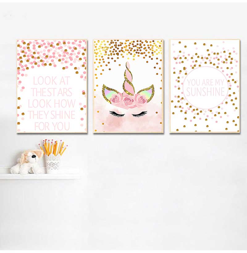 Decorative Picture Baby Girl B - Baby Nursery Pink recension och pris