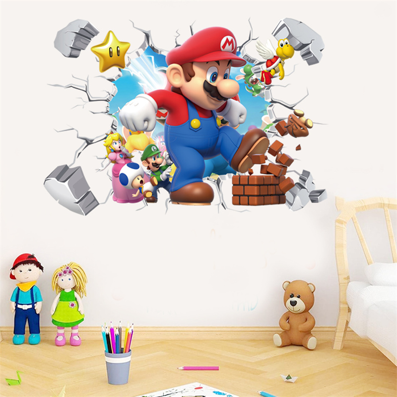 3D Cartoon Anime Game Characte - Baby Nursery Stickers recension och pris