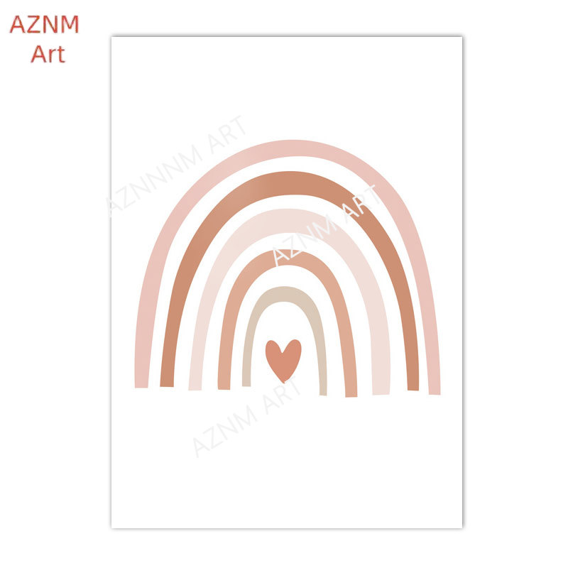 1/3PCS ，Cartoon Heart Rainbow  - Baby Nursery Pink recension och pris