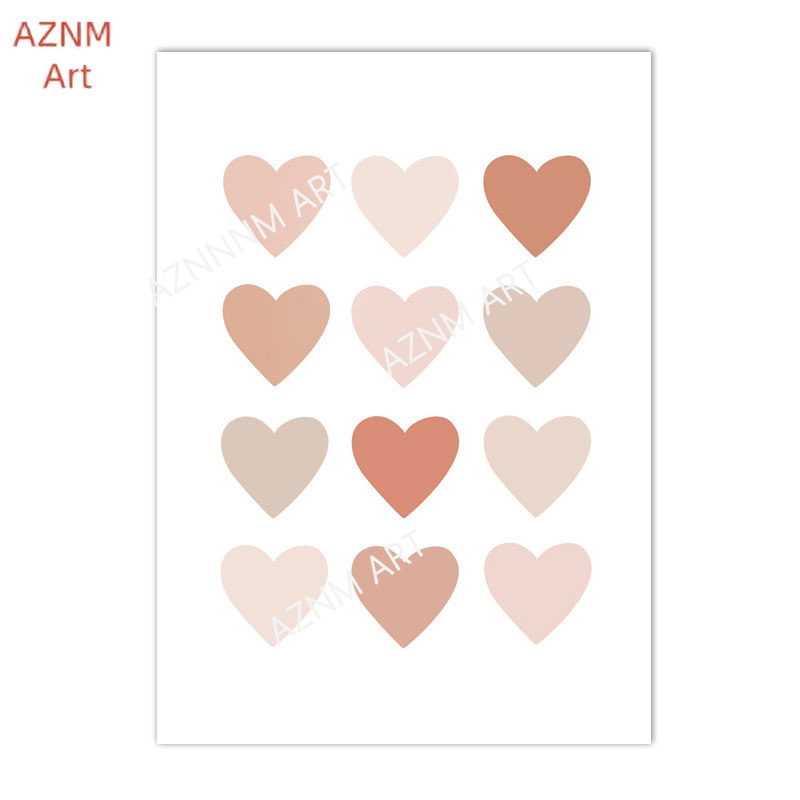 1/3PCS ，Cartoon Heart Rainbow  - Baby Nursery Pink recension och pris