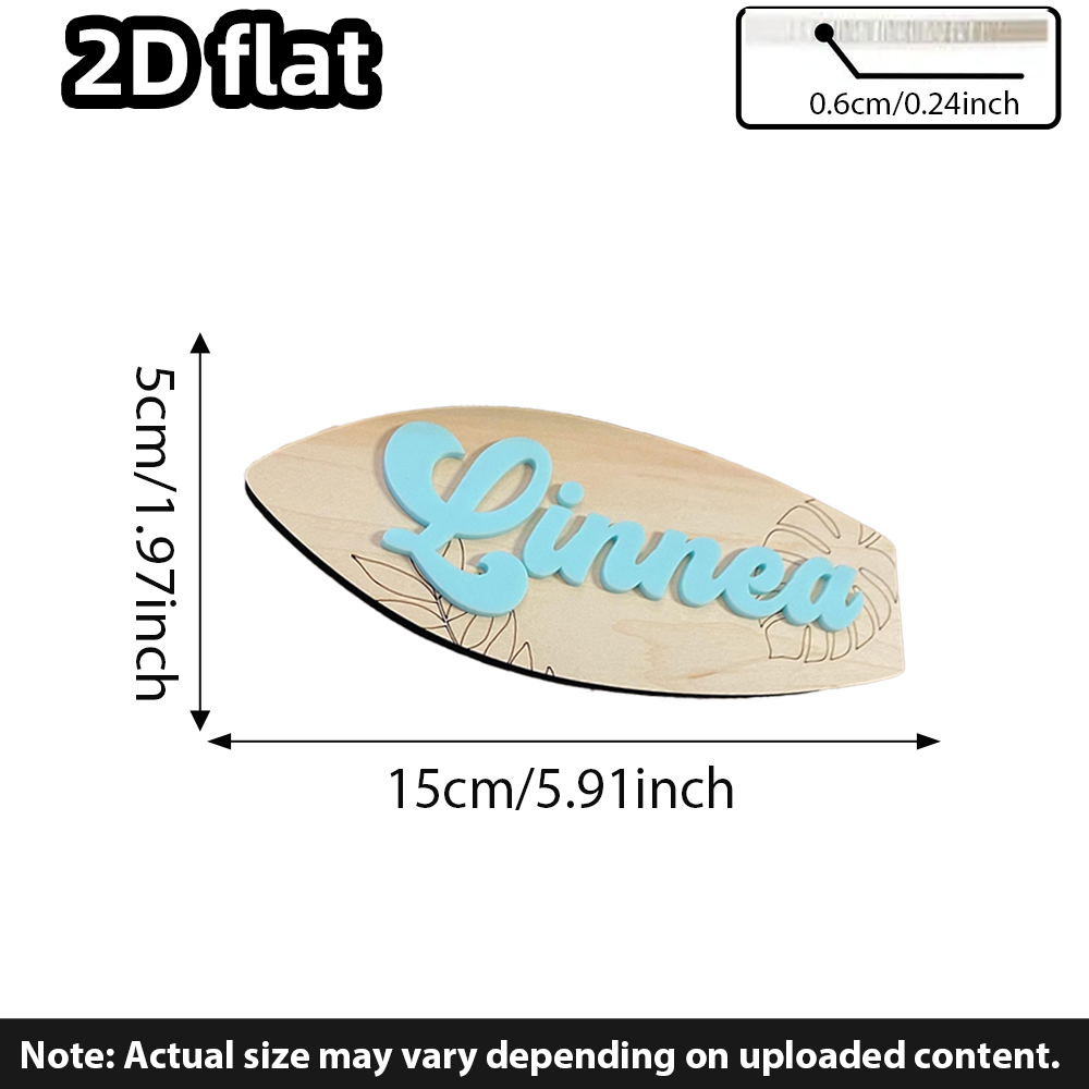 Surfboard Baby Name Signboard  - Baby Nursery Items recension och pris