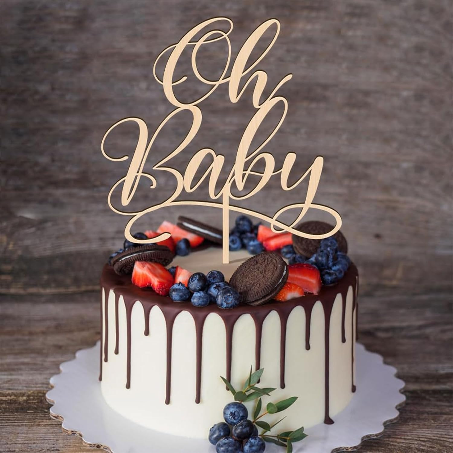 1 pc oh Baby - Wooden Cake Top - Baby Nursery Letters recension och pris