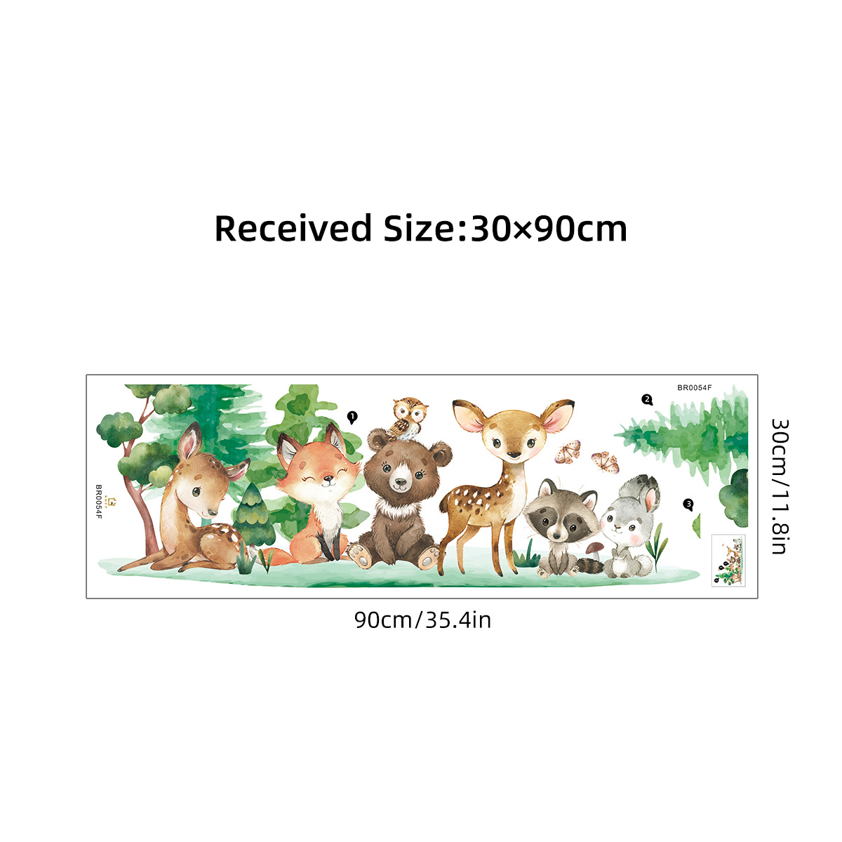 Forest Animals Theme Bear Deer - Baby Nursery Animal Theme recension och pris
