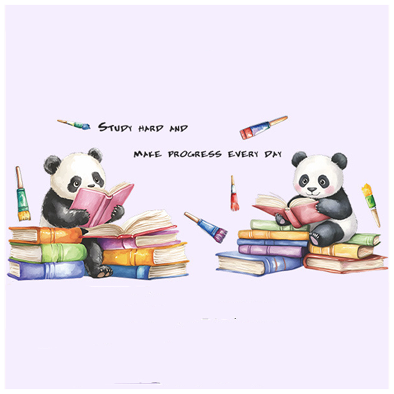 Study Read Cute Baby Panda 3D  - Baby Nursery Vinyl Wall Stickers recension och pris