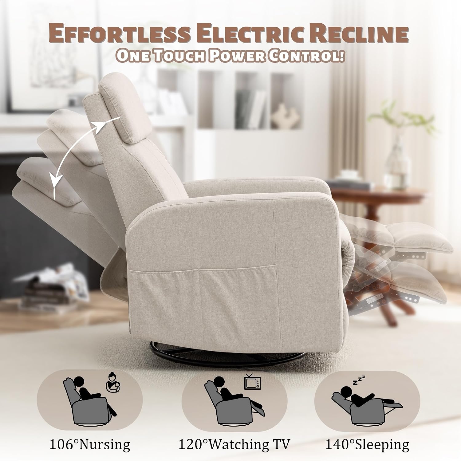 Power Recliner Chair for Adult - Rocking Chair Nursery recension och pris