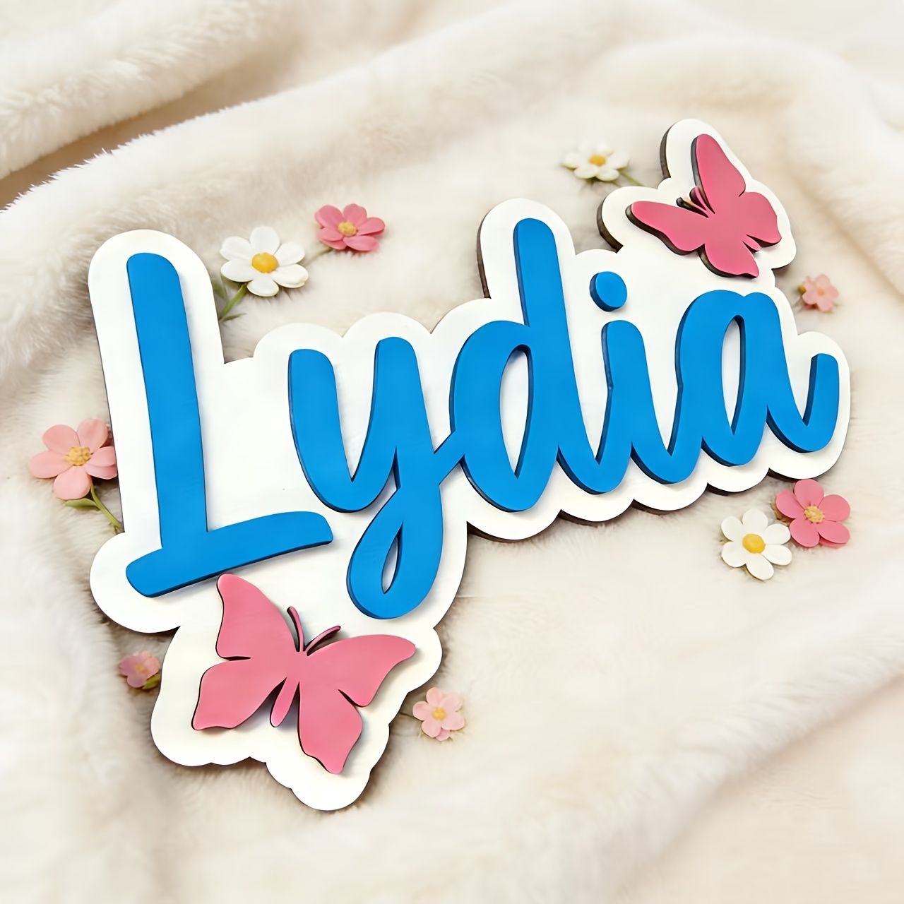 Personalized Blue & Pink Butte - Baby Nursery Pink recension och pris