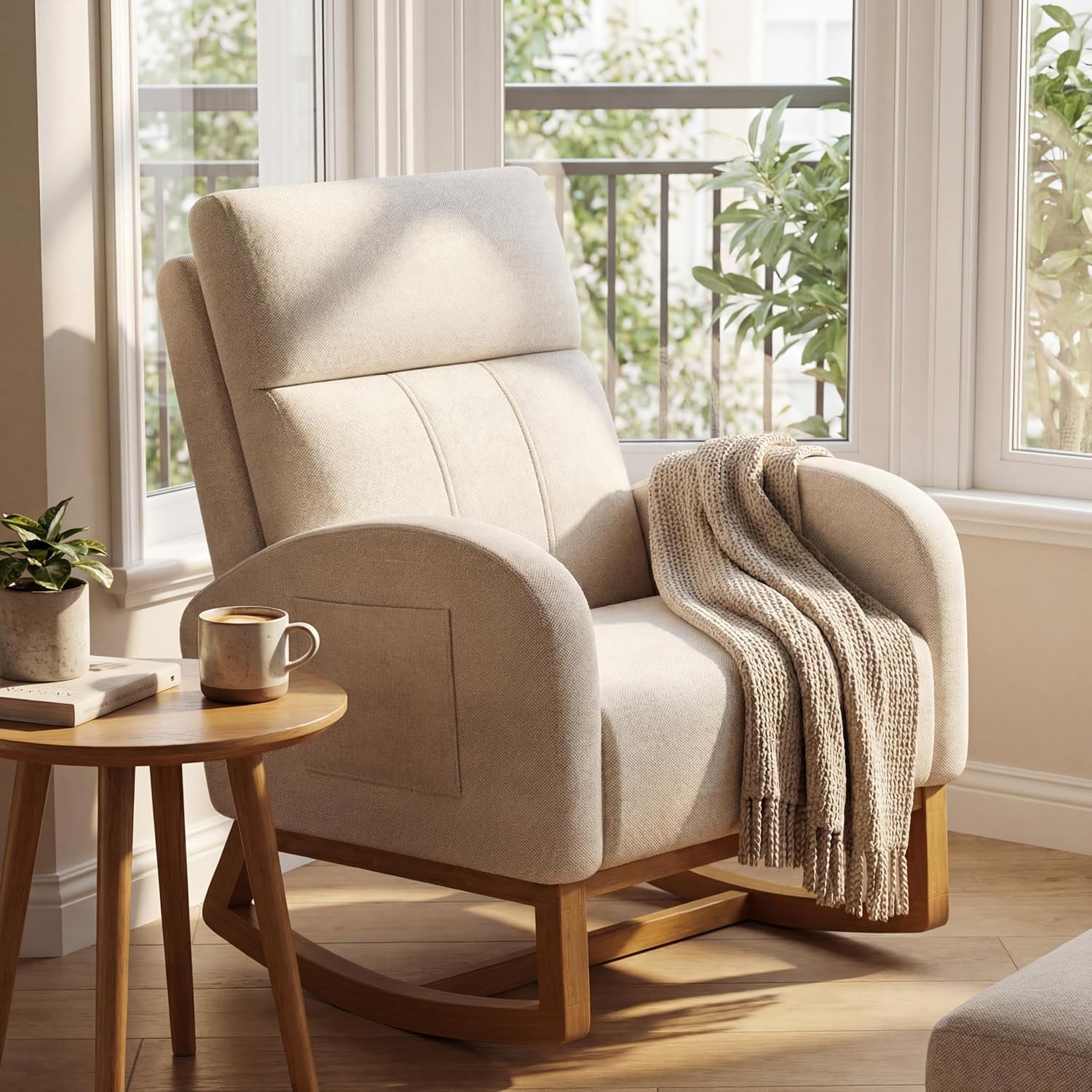 #Comfy High Backrest Upholster - Rocking Chair Nursery recension och pris