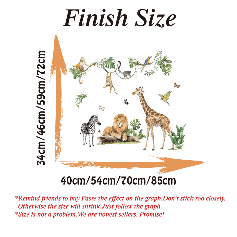 Large Jungle Animal Tropical L - Baby Nursery Items recension och pris