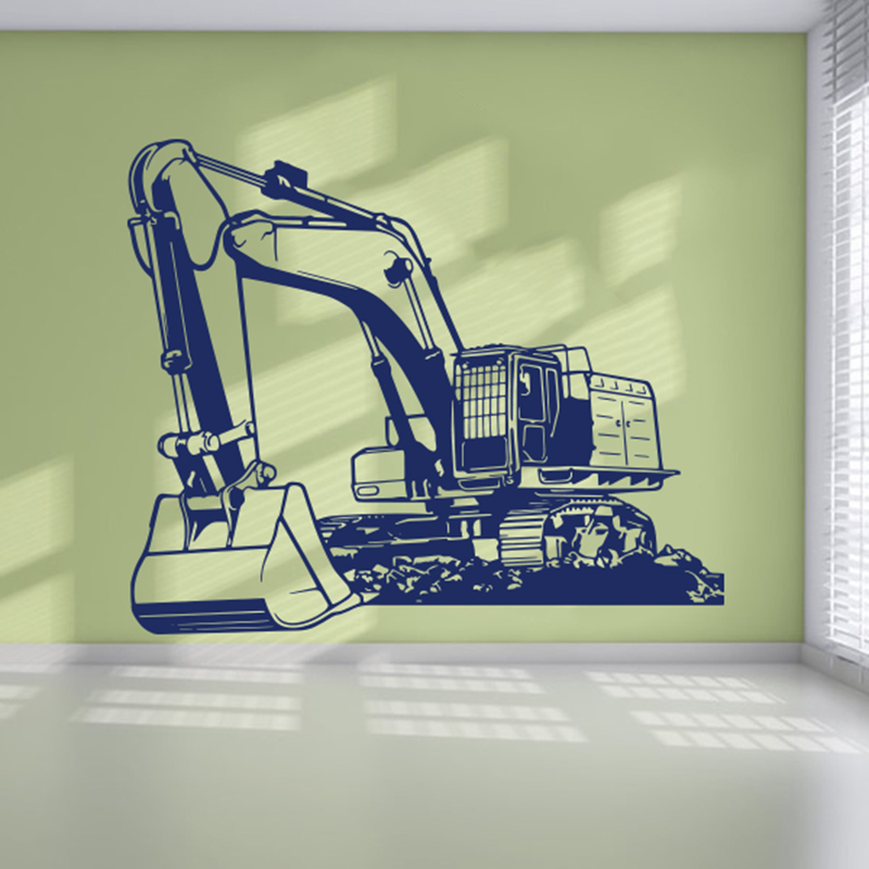 Large Heavy Equipmen Excavator - Baby Nursery Stickers recension och pris