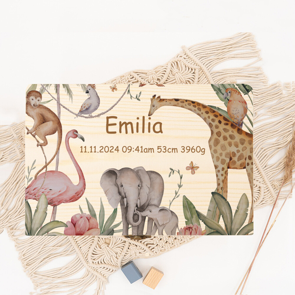 Personalized Memory Box with T - Baby Keepsake Box recension och pris