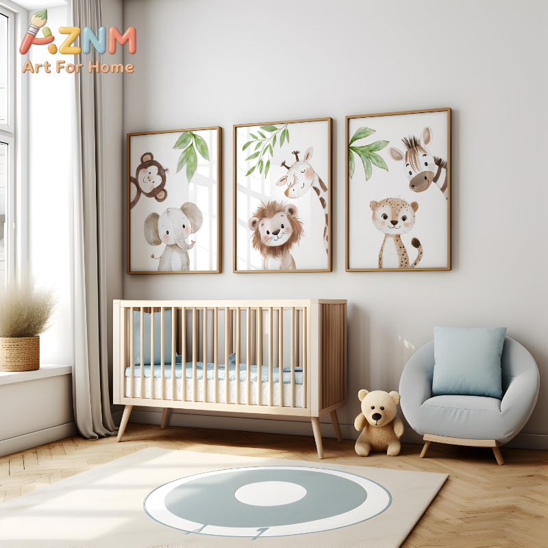 1Pc/3Pcs Safari Animal Nursery - Baby Nursery Animal Theme recension och pris