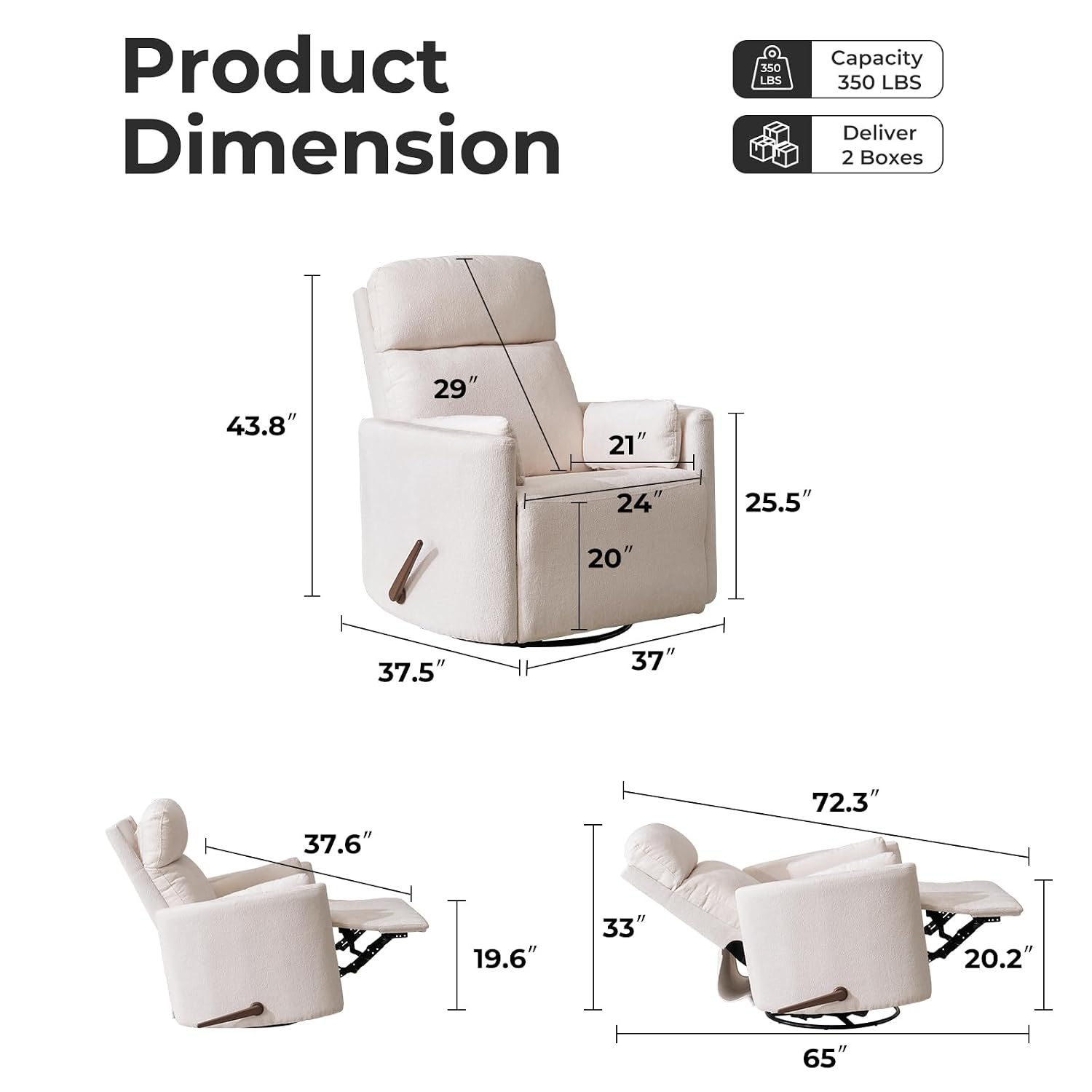 Oversized Swivel Recliner Chai - Rocking Chair Nursery recension och pris
