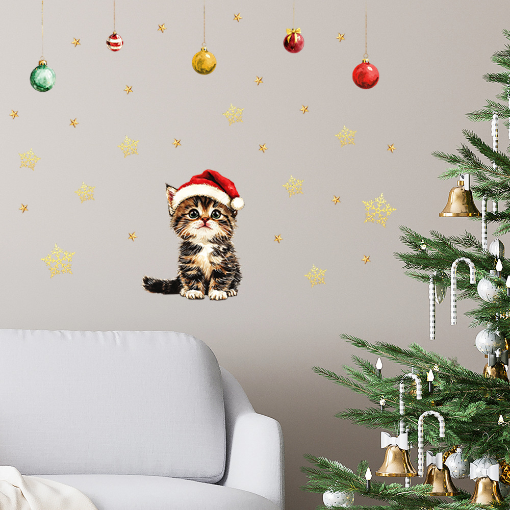 Cute Christmas Pets Wall Stick - Baby Nursery Vinyl Wall Stickers recension och pris