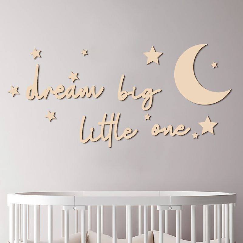 Dream Big Little One Wooden Si - Baby Nursery Letters recension och pris