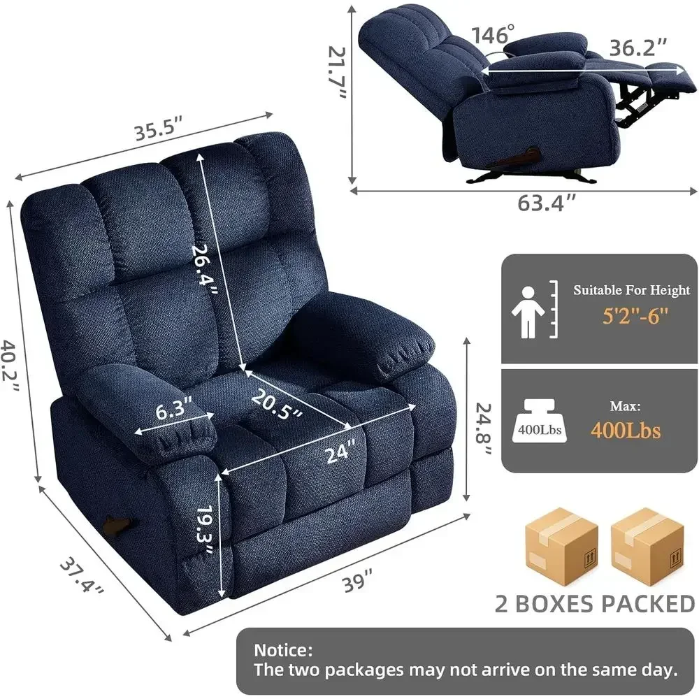 Extra-Wide Manual Rocking Recl - Rocking Chair Nursery recension och pris