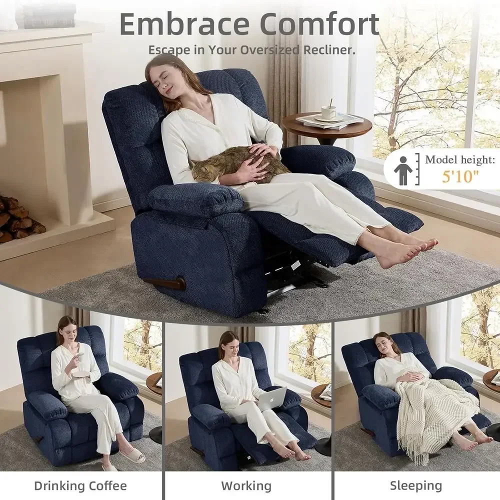 Extra-Wide Manual Rocking Recl - Rocking Chair Nursery recension och pris