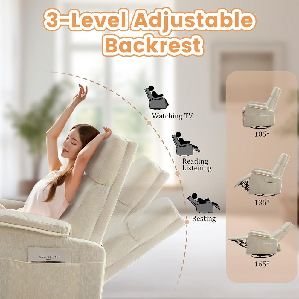 Recliner Chair, Swivel Rocking - Rocking Chair Nursery recension och pris
