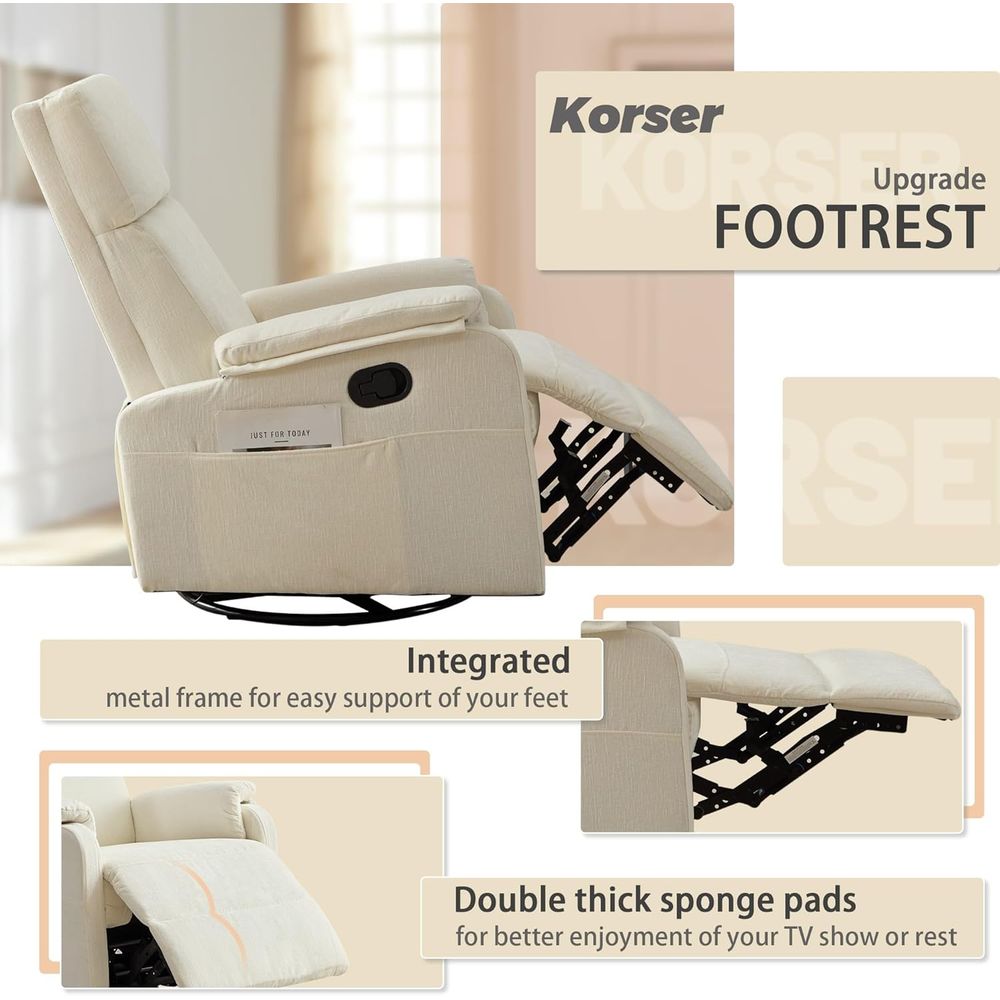 Recliner Chair, Swivel Rocking - Rocking Chair Nursery recension och pris