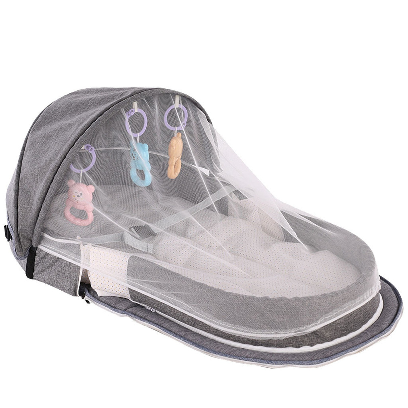 Baby Bed Folding Portable Baby - Baby Nursery Hamper recension och pris