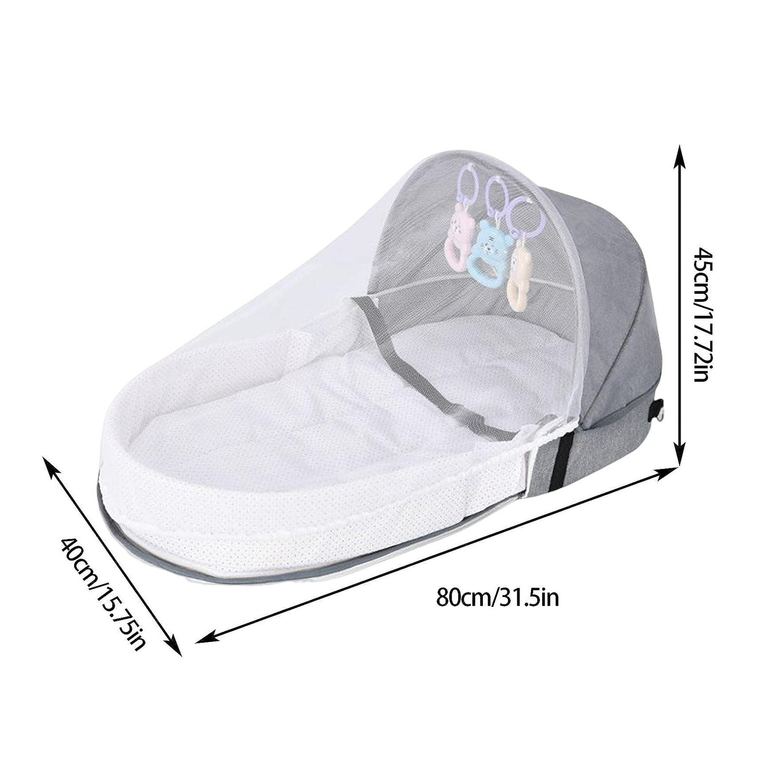 Baby Bed Folding Portable Baby - Baby Nursery Hamper recension och pris