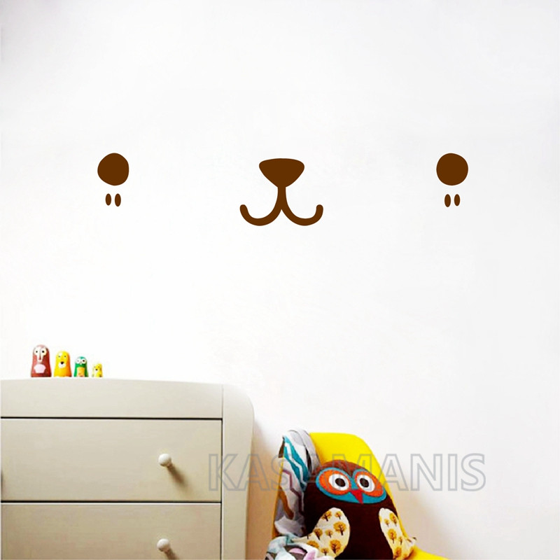 Cute Kawaii Face Wall Art Deca - Baby Nursery Vinyl Wall Stickers recension och pris