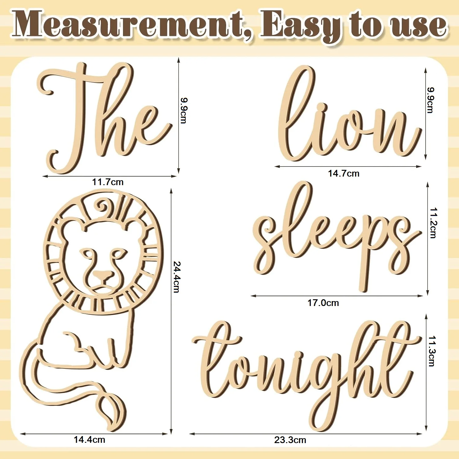 The Lion Sleeps Tonight Wooden - Baby Nursery Animal Theme recension och pris