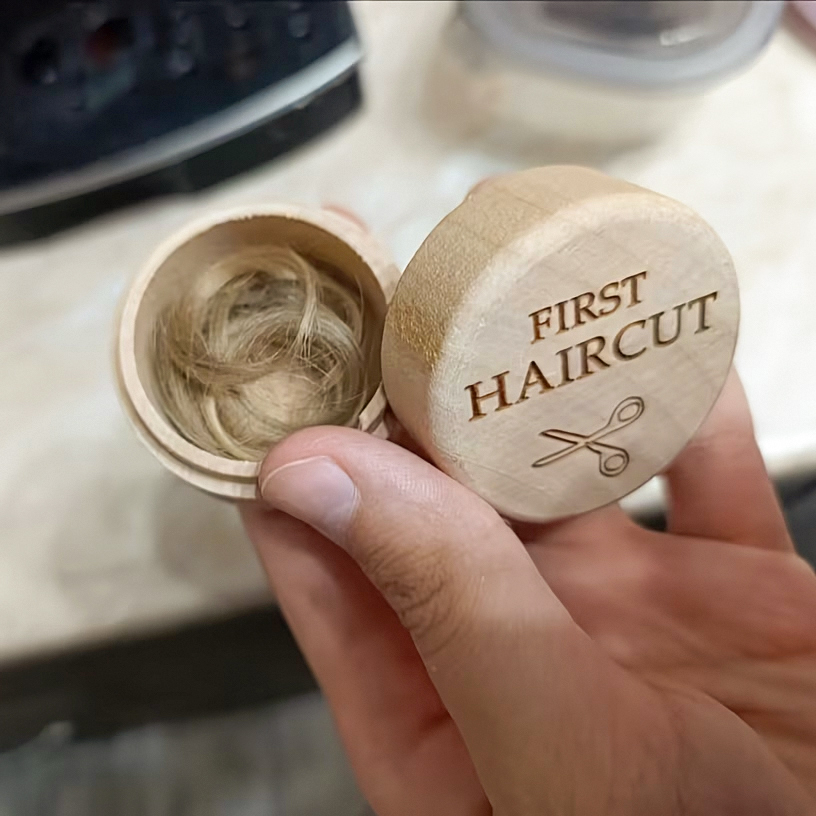 Beech Wood Baby Fetal Hair Kee - Baby Keepsake Box recension och pris