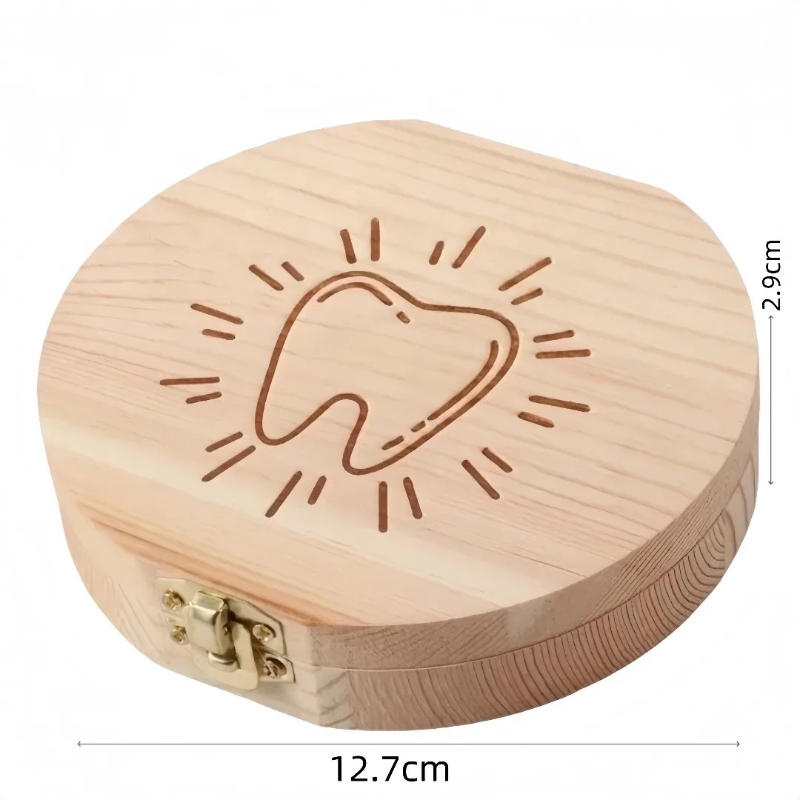 4 Sets Wooden Baby Tooth Stora - Baby Keepsake Box recension och pris