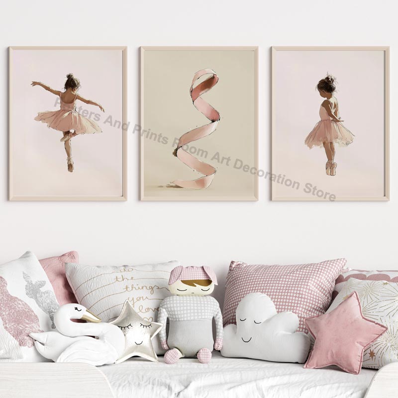 Modern Pink Baby Girl Ballet S - Baby Nursery Pink recension och pris