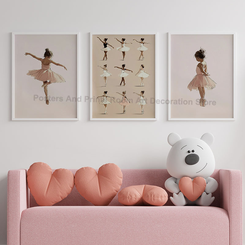 Modern Pink Baby Girl Ballet S - Baby Nursery Pink recension och pris