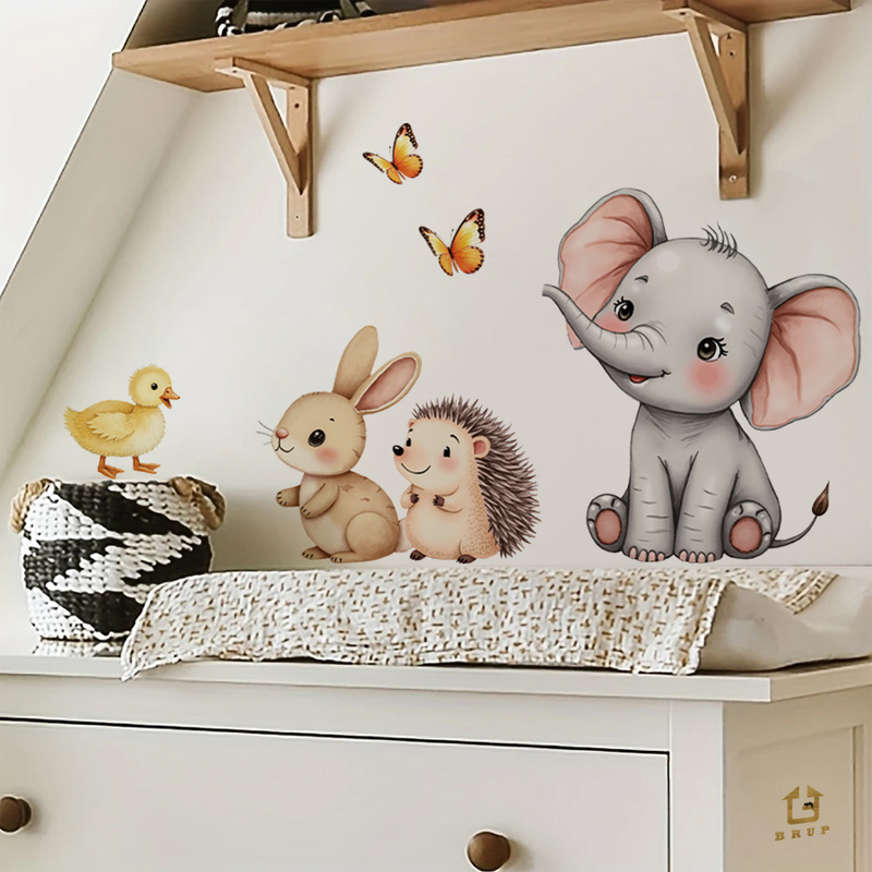 Cartoon Animal Wall Sticker -  - Baby Nursery Stickers recension och pris